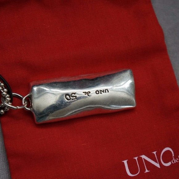 NWT Aqua Crystal Long CLASICOS Necklace RETIRED - Picture 7 of 8